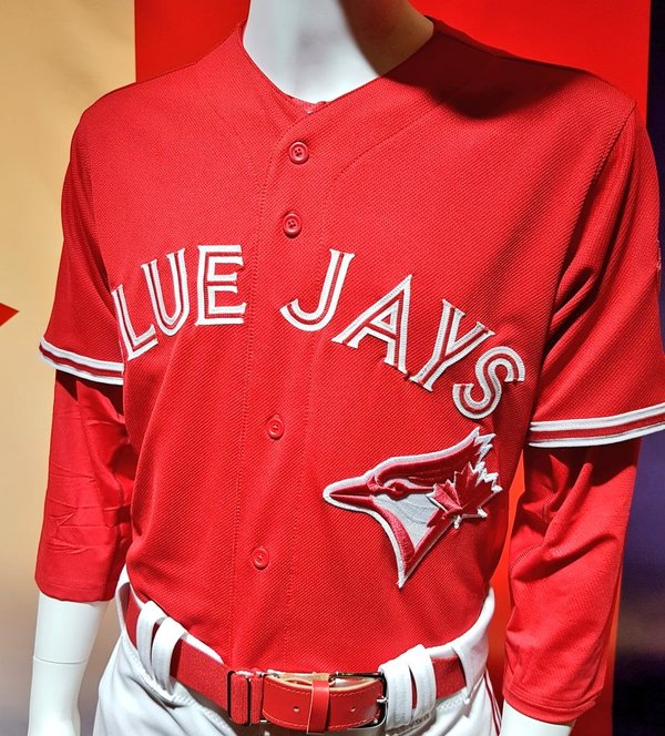 red blue jays jersey the game